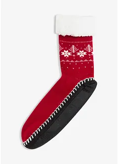 Chaussettes d’intérieur avec semelle antiglisse cousue et doublure moumoute, bonprix Chaussettes d’intérieur avec semelle antiglisse cousue et doublure moumoute, bonprix