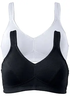 BH ohne Bügel mit Bio-Baumwolle (2er Pack), bonprix BH ohne Bügel mit Bio-Baumwolle (2er Pack), bonprix