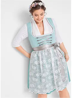 Dirndl mit Spitzenschürze, knieumspielend (2-tlg. Set), bonprix Dirndl mit Spitzenschürze, knieumspielend (2-tlg. Set), bonprix