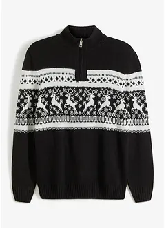 Norweger-Pullover mit Troyerkragen, bonprix Norweger-Pullover mit Troyerkragen, bonprix