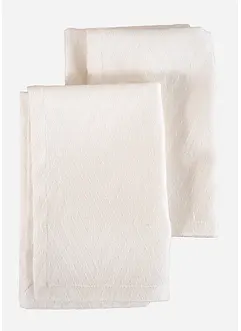 Lot de 2 serviettes de table en coton premium, bonprix Lot de 2 serviettes de table en coton premium, bonprix