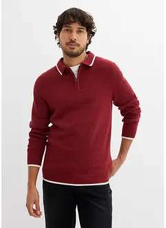 Polo Pullover mit recycelter Baumwolle, bonprix Polo Pullover mit recycelter Baumwolle, bonprix