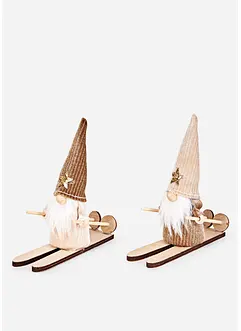 Set de 2 lutins skieurs, bonprix Set de 2 lutins skieurs, bonprix