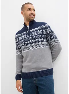 Norweger-Pullover mit Troyerkragen, bonprix Norweger-Pullover mit Troyerkragen, bonprix