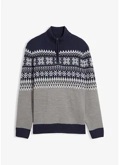 Norweger-Pullover mit Troyerkragen, bonprix Norweger-Pullover mit Troyerkragen, bonprix