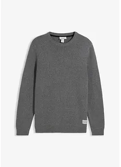 Feinstrickpullover mit recycelter Baumwolle, bonprix Feinstrickpullover mit recycelter Baumwolle, bonprix