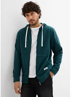 Fleecejacke mit Kapuze und aufgesetzten Taschen, bonprix Fleecejacke mit Kapuze und aufgesetzten Taschen, bonprix