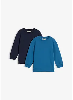 Sweatshirt aus weichem Baumwoll-Mix (2er Pack), bonprix Sweatshirt aus weichem Baumwoll-Mix (2er Pack), bonprix