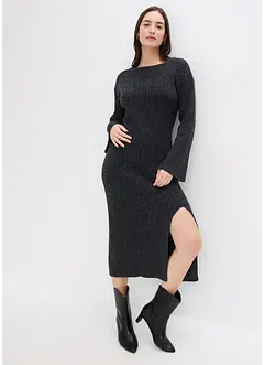 Strickkleid mit Schlitz, bonprix Strickkleid mit Schlitz, bonprix