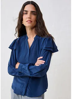 Bluse mit Seidenanteil, bonprix Bluse mit Seidenanteil, bonprix