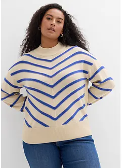 Pull à rayures texturées, bonprix Pull à rayures texturées, bonprix