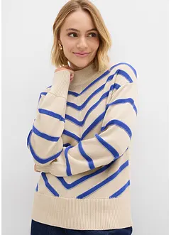 Pull à rayures texturées, bonprix Pull à rayures texturées, bonprix