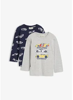 Langarmshirt mit Bio-Baumwolle (2er Pack), bonprix Langarmshirt mit Bio-Baumwolle (2er Pack), bonprix