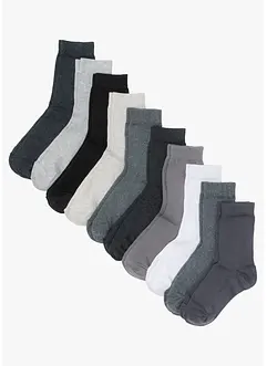 Lot de 10 paires de chaussettes en coton majoritaire, bonprix Lot de 10 paires de chaussettes en coton majoritaire, bonprix