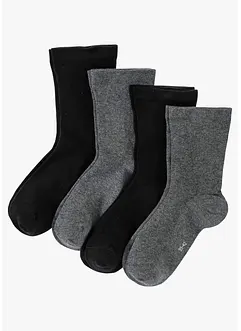 Lot de 4 paires de chaussettes sans pression avec coton, bonprix Lot de 4 paires de chaussettes sans pression avec coton, bonprix