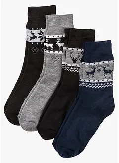 Lot de 4 paires de chaussettes thermiques unisexes, bonprix Lot de 4 paires de chaussettes thermiques unisexes, bonprix
