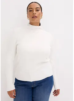 Pull côtelé en viscose mélangée fluide, bonprix Pull côtelé en viscose mélangée fluide, bonprix