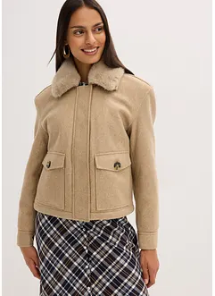 Winterjacke in Wolloptik, bonprix Winterjacke in Wolloptik, bonprix