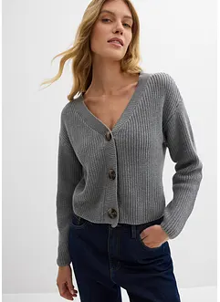 Gilet en grosse maille 100% coton, bonprix Gilet en grosse maille 100% coton, bonprix