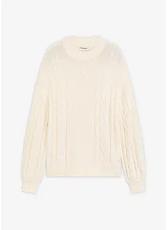 Oversize-Pullover mit Zopfmuster, bonprix Oversize-Pullover mit Zopfmuster, bonprix