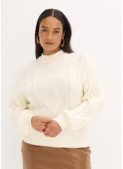 Pull oversize à motif torsadé, bonprix Pull oversize à motif torsadé, bonprix