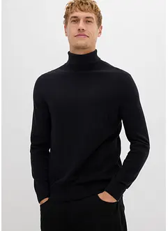 Pull slim à col roulé en fine maille avec laine mérinos, bonprix Pull slim à col roulé en fine maille avec laine mérinos, bonprix