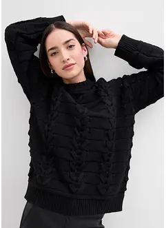 Grobstrick-Pullover mit Zopfmuster, bonprix Grobstrick-Pullover mit Zopfmuster, bonprix
