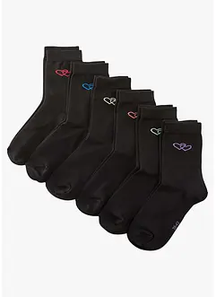 Lot de 6 paires de chaussettes coton, bonprix Lot de 6 paires de chaussettes coton, bonprix
