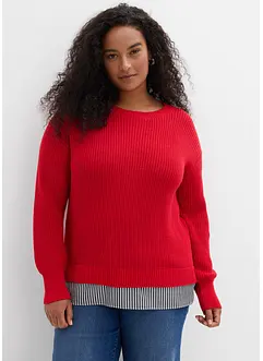 Pullover mit Bluseneinsatz, bonprix Pullover mit Bluseneinsatz, bonprix