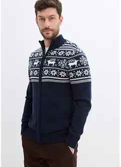 Norweger Strickjacke aus reiner Baumwolle, bonprix Norweger Strickjacke aus reiner Baumwolle, bonprix