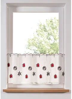Scheibengardine mit weihnachtlicher Stickerei, bonprix Scheibengardine mit weihnachtlicher Stickerei, bonprix