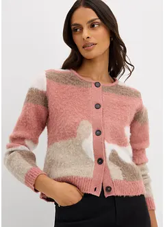 Gemusterte Strickjacke mit Knopfleiste, bonprix Gemusterte Strickjacke mit Knopfleiste, bonprix