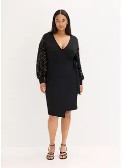 Robe midi à sequins brodés sur les manches, bonprix Robe midi à sequins brodés sur les manches, bonprix