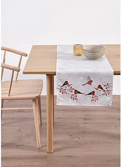 Chemin de table avec oiseaux d’hiver, bonprix Chemin de table avec oiseaux d’hiver, bonprix
