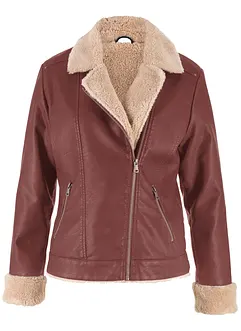 Lederimitat-Jacke, gefüttert, bonprix Lederimitat-Jacke, gefüttert, bonprix