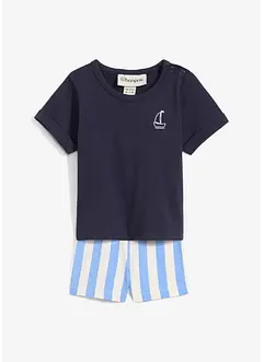 Shirt und kurze Hose aus reiner Bio-Baumwolle (2-tlg.Set), bonprix Shirt und kurze Hose aus reiner Bio-Baumwolle (2-tlg.Set), bonprix
