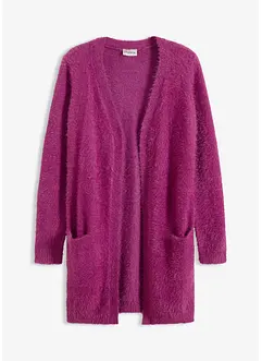Longstrickjacke in Flauschoptik, bonprix Longstrickjacke in Flauschoptik, bonprix