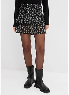 Stufenrock aus strukturiertem Crinkle, bonprix Stufenrock aus strukturiertem Crinkle, bonprix