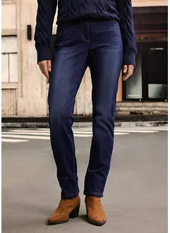 Straight-Jeans Mid Waist, Thermo mit Bequembund, bonprix Straight-Jeans Mid Waist, Thermo mit Bequembund, bonprix