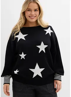 Pull oversize à imprimé étoiles, bonprix Pull oversize à imprimé étoiles, bonprix