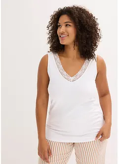 Lot de 2 caracos avec dentelle, bonprix Lot de 2 caracos avec dentelle, bonprix