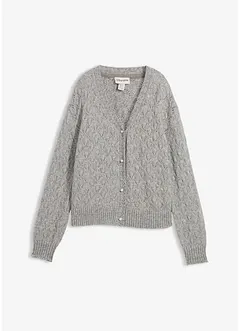 Ajour-Strickjacke mit Wolle, bonprix Ajour-Strickjacke mit Wolle, bonprix