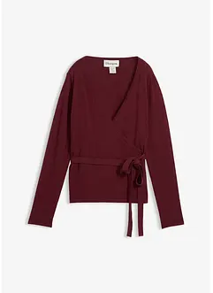 Wickelstrickjacke mit Merinowolle, bonprix Wickelstrickjacke mit Merinowolle, bonprix
