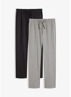Pyjamahose mit Eingriffstaschen (2er Pack), bonprix Pyjamahose mit Eingriffstaschen (2er Pack), bonprix