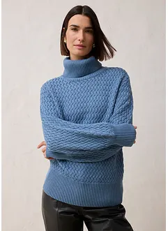 Rollkragenpullover mit Merinowolle, bonprix Rollkragenpullover mit Merinowolle, bonprix