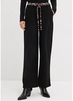 Weite Sweathose mit Kontrastbund, bonprix Weite Sweathose mit Kontrastbund, bonprix