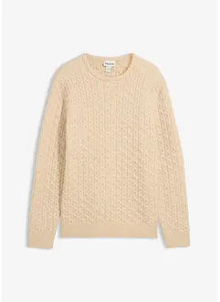 Feinstrickpullover mit Strukturmuster, bonprix Feinstrickpullover mit Strukturmuster, bonprix