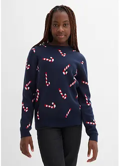Feinstrickpullover mit Weihnachtsmotiv, bonprix Feinstrickpullover mit Weihnachtsmotiv, bonprix