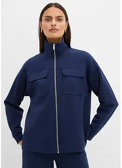 Sweatjacke aus leicht glänzendem Viskose-Mix, bonprix Sweatjacke aus leicht glänzendem Viskose-Mix, bonprix