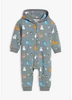 Combinaison à capuche en molleton 100% coton, bonprix Combinaison à capuche en molleton 100% coton, bonprix